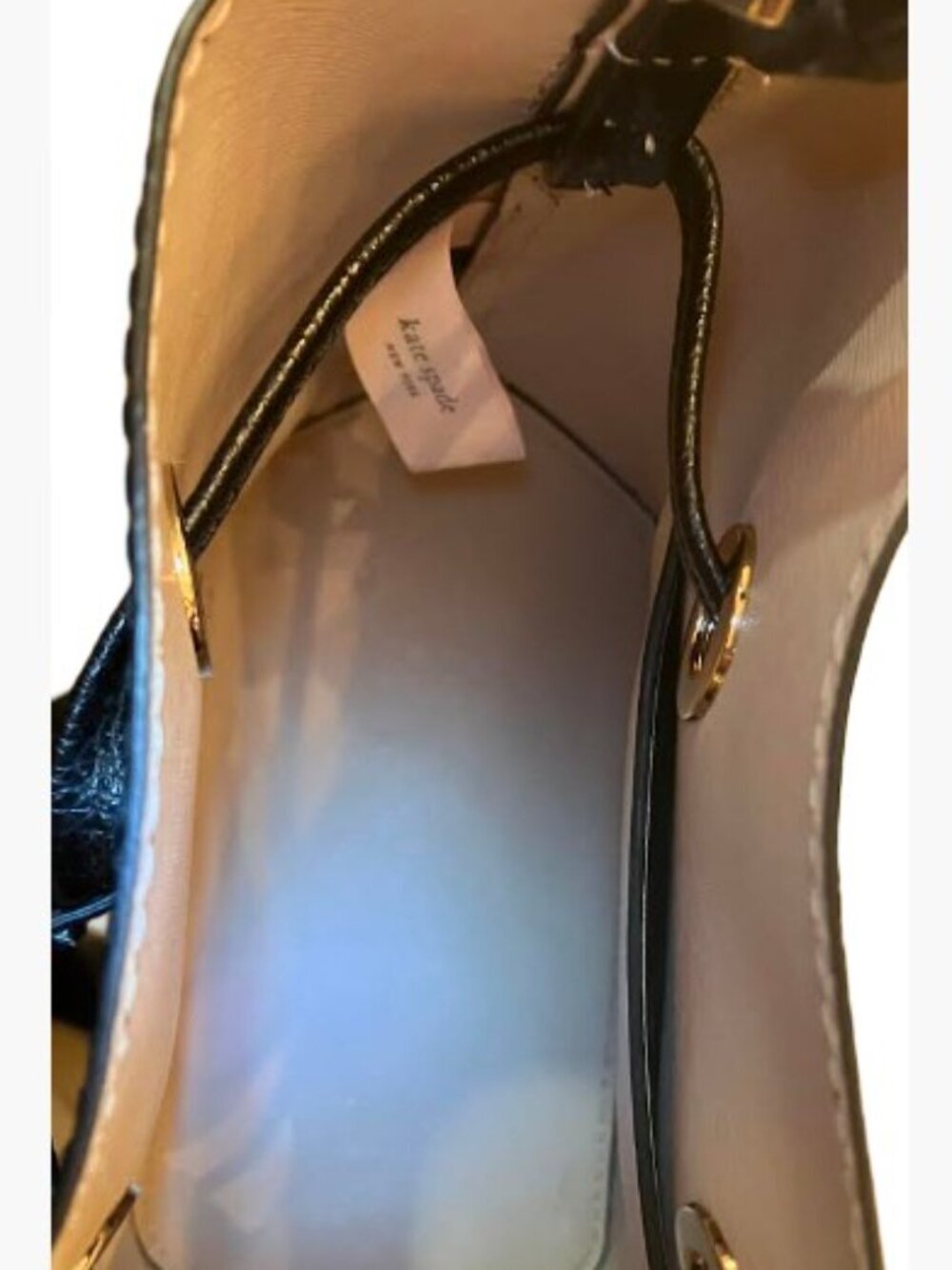 Kate Spade Eva Small Bucket Bag Black Pebbled Leather Like New - Picture 6 of 8